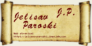 Jelisav Paroški vizit kartica